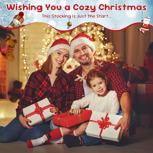 EQURROY 2 Pack Christmas Stockings 20 Inch - Large Size Christmas Stockings with Polar Bear Design - Festive Xmas Stockings for Kids, Family, Party Decorations - Unique Gift for Christmas