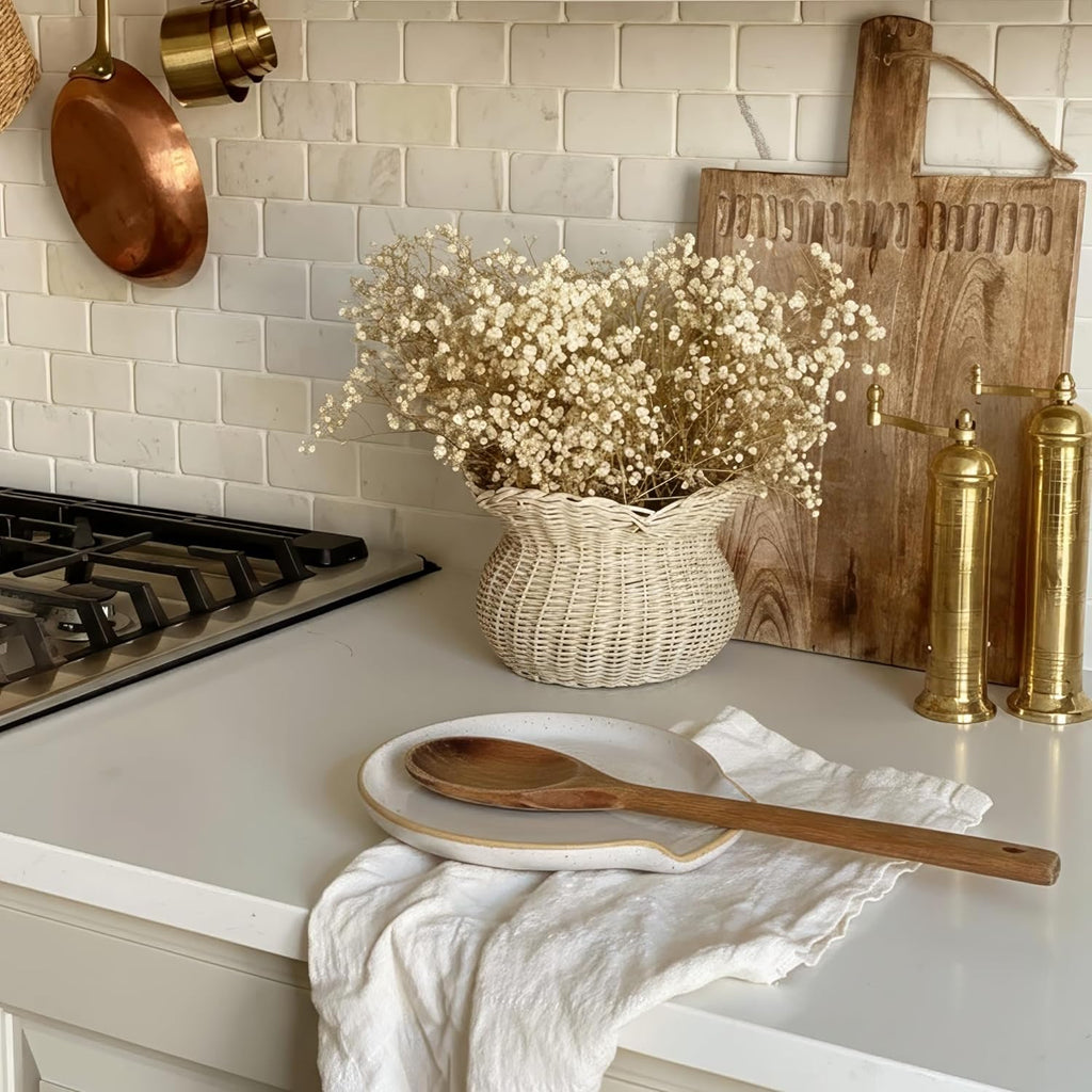 Beautiful Ceramic Spoon Rest - Perfect Kitchen Countertop Holder | Easy to Clean & Dishwasher Safe