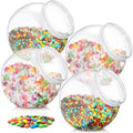 Willinglong 4 Pcs 80 oz Plastic Candy Jar with Lid for Candy Buffet Large Storage Jar Clear Food Storage Canisters Kitchen Countertop Container for Cookies Snacks Indoor Outdoor
