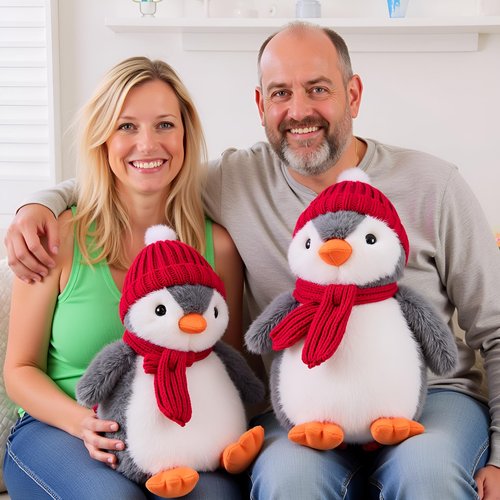 Ryttir Large Penguin Plush - 18" Extra Soft Penguin Stuffed Animal Hugging Pillow with Rotund Belly,Safety Nursery Decor & Sensory Comfort Toy,Cuddle Companion for Kids(Birthday Gender Neutral Gift)