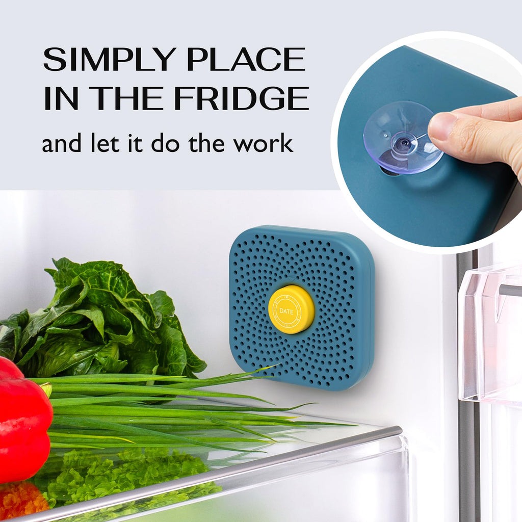 ZenAir Fridge Deodorizer Odor Eliminator - Refrigerator Deodorizer More Effective Than Baking Soda - Activated Charcoal Fridge, Freezer, Pantry Air Freshener - Non-toxic Smell, Moisture Odor Absorber