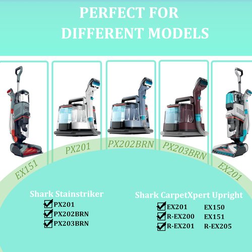 3.5in PX202BRN Tool Brush Replacement Parts Compatible With Shark StainStriker Portable Carpet PX201 PX203BRN CarpetXpert Upright EX201 EX151 R-EX201 EX150 R-EX200 Stain Striker Vacuum Brush(1+1)