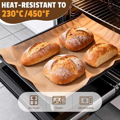 CAREGY Unbleached Parchment Paper Sheets - 360 Pcs, 12 x 16 Inch, Non-Stick for Baking & Cooking