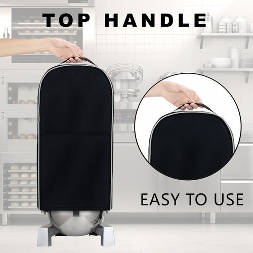 Commercial Food Mixer Cover - Waterproof Dustproof Protection for 15QT Stand Mixers - High Density Black Cover by Sean Jacjy