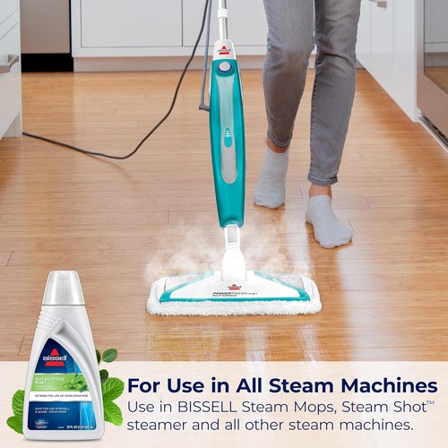 BISSELL Eucalyptus Mint Demineralized Steam Mop Water - 32 Ounces | White, Freshens & Cleans