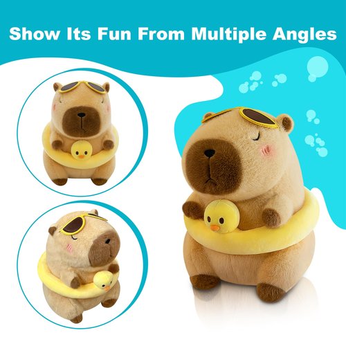 WUFUVAP Cute Capybara Plush Adorable Capybara Stuffed Animal Soft Stuffed Capibara Toys Plushies Pillow Gifts for Kids (10 Inches)