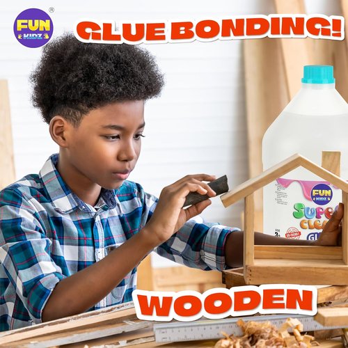 FunKidz Super Clear Glue - Non-Toxic, Washable Liquid for Arts & Crafts | 1 Gallon for Slime Making