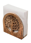 Tepo Wood Napkin Holder for Table, Stylish & Durable Napkin Stand for Paper Napkins, Wooden Napkin Holder for Kitchen, Dining, and Outdoor Use, Functional & Elegant Tabletop Organizer