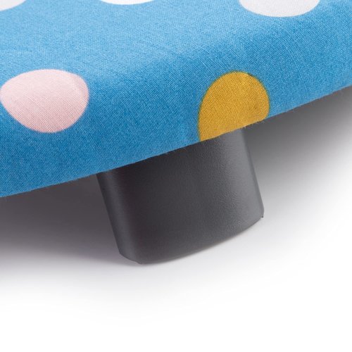 Minky Homecare Therma-Lite Table Top Ironing Board - Space Saving Small Ironing Board with Folding Feet - Lightweight and Compact Mini Iron Table, Ideal for Small Spaces - Blue Spots, 27.5 x 13.3