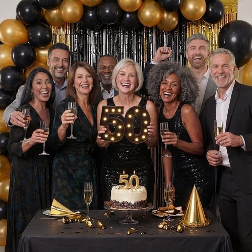 Black 50th Birthday Decorations for Him Her, LED Light Up Numbers 50 Sign Battery-Operated Light-Up Party Decoration 50th birthday gifts for Her