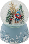 Roman Musical Glitter Globe - 6 Inch Ice Skating Child with Hot Drink | Plays Jingle Bells Tune
