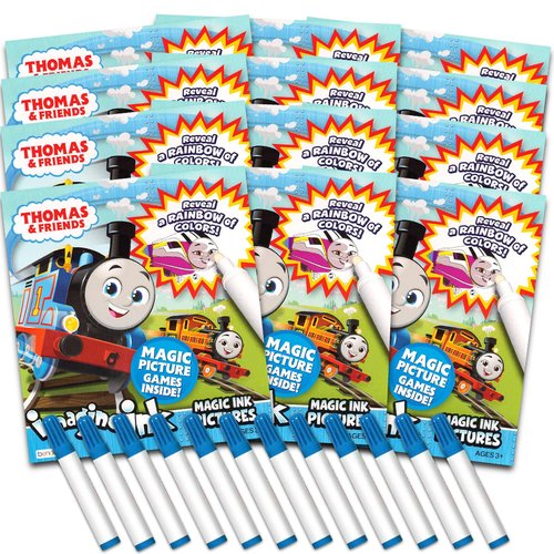 Thomas the Train Imagine Ink Set - Bundle of 12 No-Mess Magic Ink Coloring Books | Thomas the Train Party Favor Pack for Kids