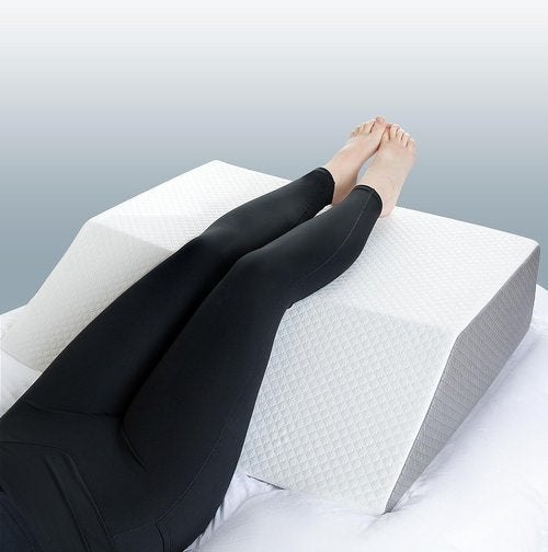 Kölbs Extra Wide Leg Elevation Pillow - Chic Jacquard Cover for Ultimate Comfort | XL Size for Post-Surgery Relief