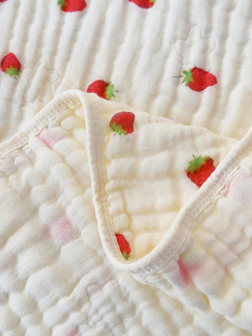 Ultra Soft 6-Layer Muslin 100% Cotton Baby Blanket 41"x41" Breathable Lightweight Strawberry Swaddle Blankets for Baby Toddlers Birthday Gifts All Seasons