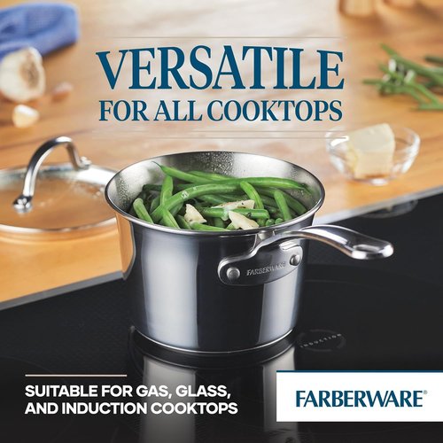Farberware Millennium Stainless Steel Cookware Set - 10-Piece Durable Kitchen Essentials