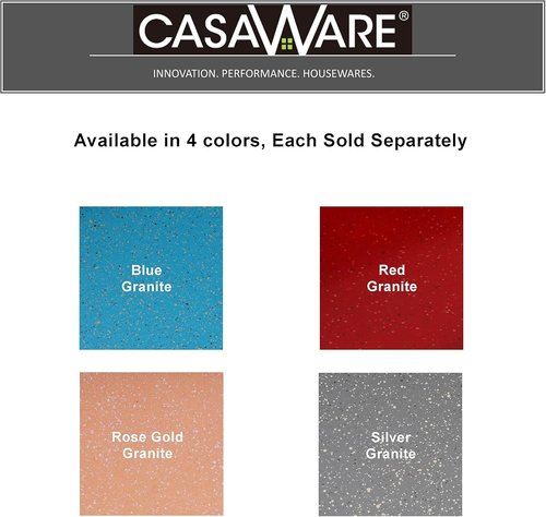 CasaWare Ceramic Coated Non-Stick Lasagna Pan - 13 x 10 x 3-Inch | Silver Granite Finish