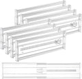 Vtopmart 8-Pack Drawer Dividers - Expandable Clear Organizers for Clothes & Cosmetics (12.8"-22.3")