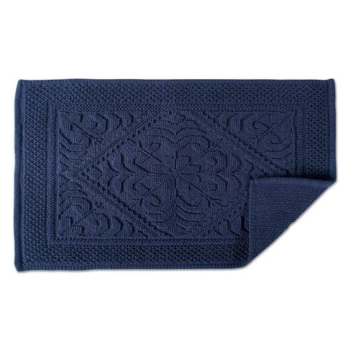 DII Decorative, Jacquard Bath Rug, 20x31, Navy