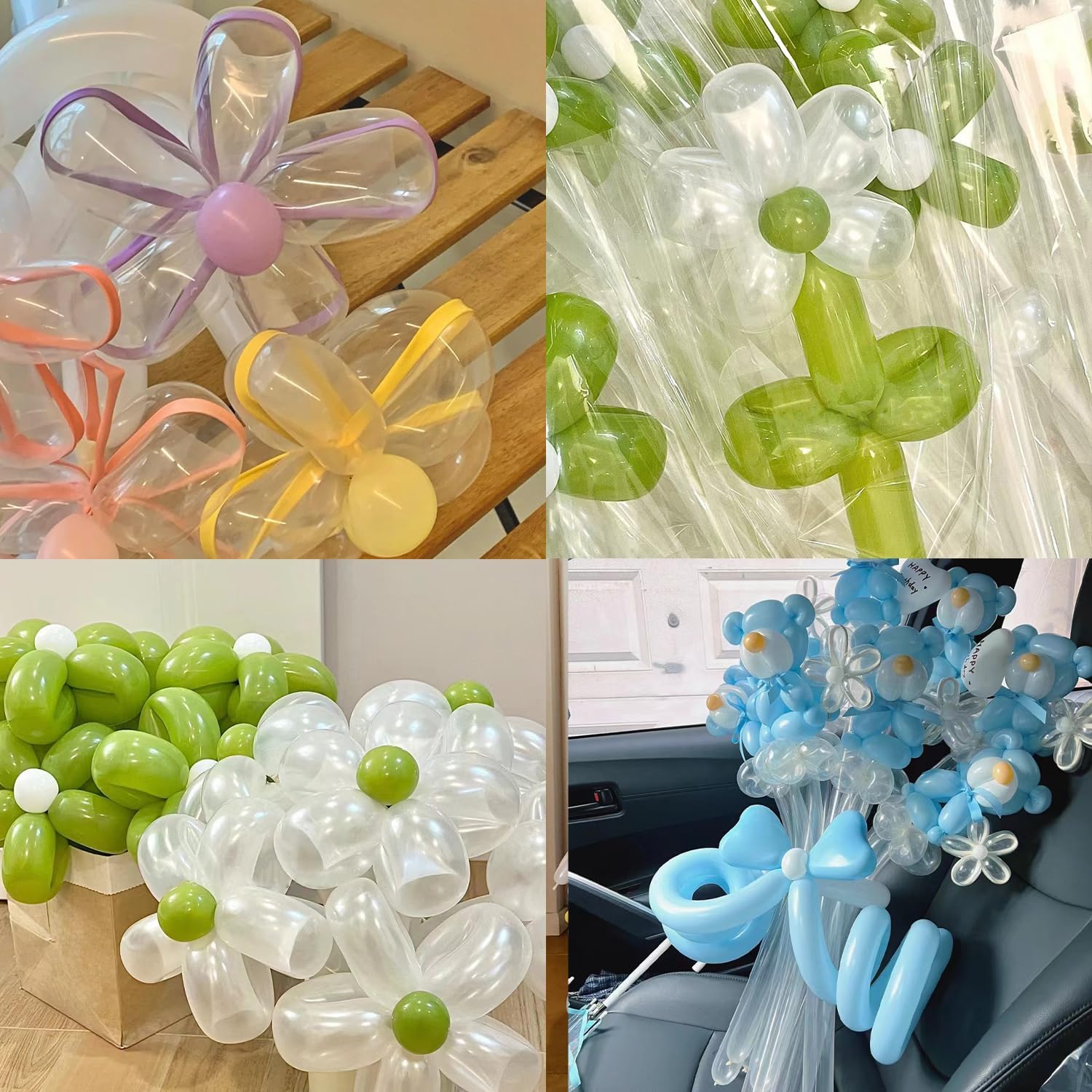 PIGETALE 100Pcs Clear 260 Balloons - Transparent Long Latex Twisting Balloons for Party Decor