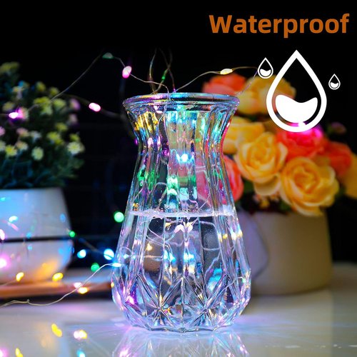 Mandiq Fairy Lights - 10ft Battery Operated String Lights with 30 LEDs | Multicolor Silver Wire for Festive Decor