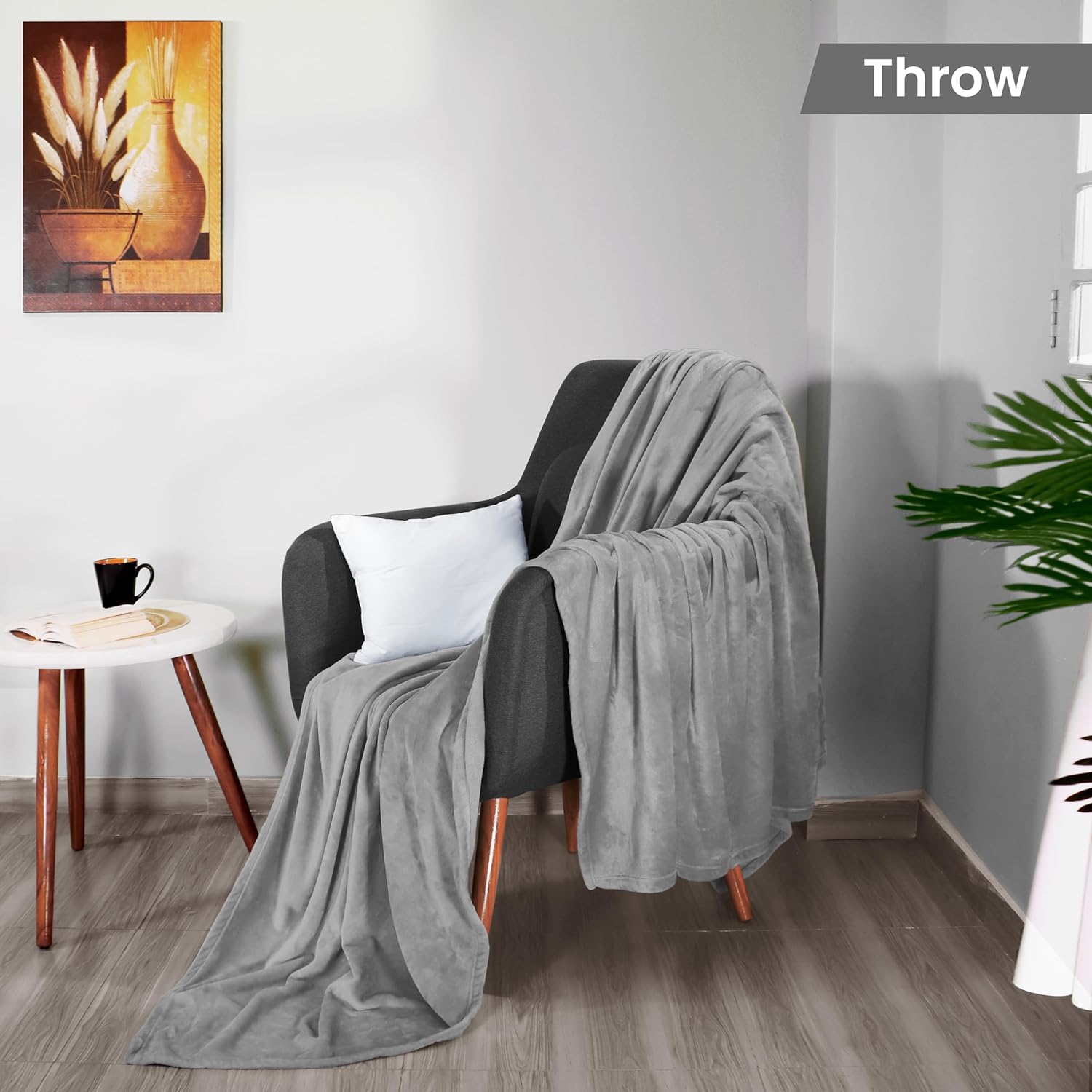 Utopia Bedding Fleece Blanket - Luxury Soft Microfiber Throw in Ash Grey | 50x60 Inch, Anti-Static Design