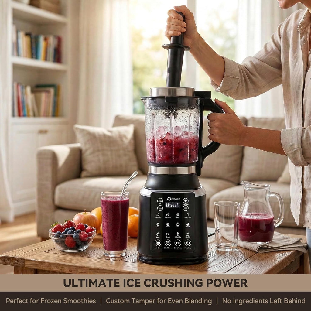Professional Glass Blender by [Brand Name] - 1500W Motor, 9 Speeds & 14 Preset Programs for Smoothies, Soups & Nut Milk