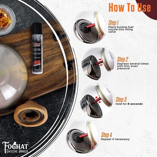 Foghat Culinary Butane Fuel Refill - 60ml Ultra Refined Butane for Kitchen Torches | Food Grade