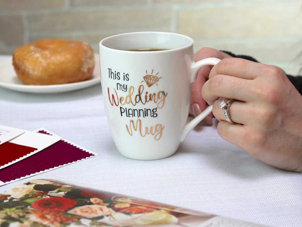 Lillian Rose Wedding Planning Coffee Mug, 4", Cream (CM100 WP)