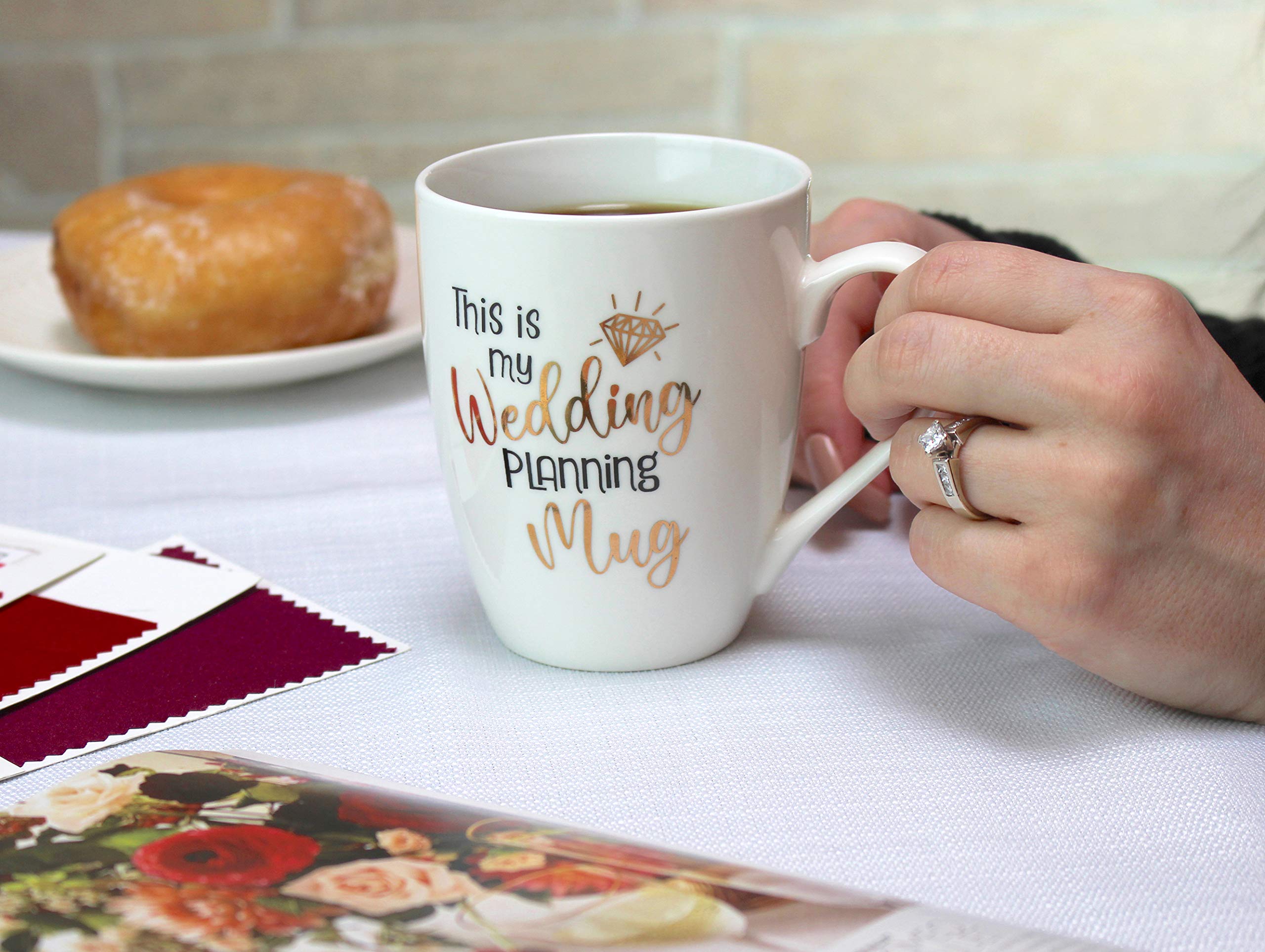 Lillian Rose Wedding Planning Coffee Mug, 4", Cream (CM100 WP)