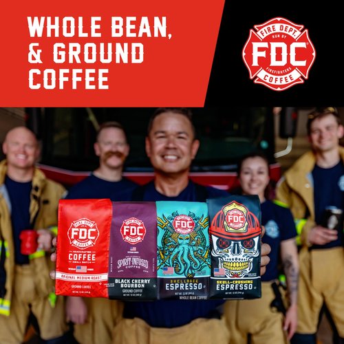 Fire Department Coffee - Gives Back to Firefighters - Cinnamon French Toast Ground Coffee - Roasted in the USA - Ground - Medium Roast - Veteran Owned -12 oz