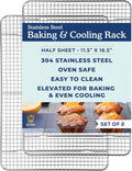 Ultra Cuisine Cooling Rack Set | Heavy-Duty 100% Stainless Steel | Oven & Dishwasher Safe | 11.5 x 16.5-Inch | Set of 2