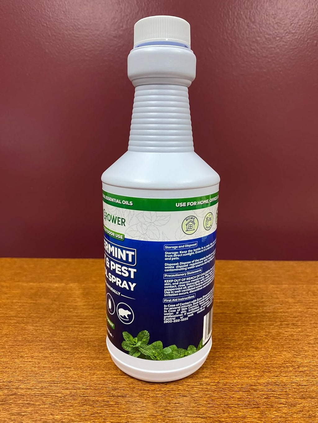 Smart Grower Peppermint Oil Insect & Pest Control Spray - Maximum Strength 16 FL OZ | Repels Mice, Spiders, Ants