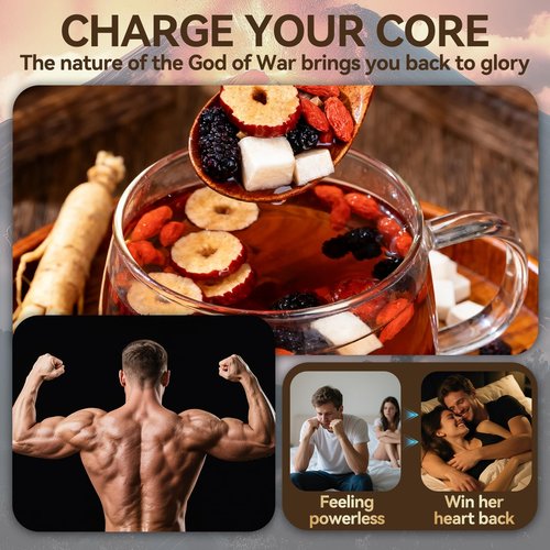 Kidney Tea Formula Ginseng Six Treasure Tea, Kidney Cleanse Detox & Repair with 8 Precious Ingredients for Men and Women, Traditional Plant Root Blend - Supports Daily Vitality (1 Pack/25 Bags)