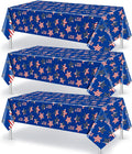 Oudain Patriotic Tablecloth Set - USA Flag Design | 54 x 108 Inch Disposable Rectangle for 4th of July Celebrations