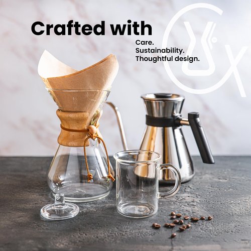 Chemex Bundle - 10-Cup Classic Series - 200 ct Square Filters - Exclusive Packaging