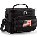 Lifewit Tactical Lunch Box for Men, Insulated Lunch Bag Adult, Heavy Duty Large Lunch Soft Leakproof Cooler Bag for Women with Adjustable Shoulder Strap for Work Camping Fishing, 9L 12Can, Blcak
