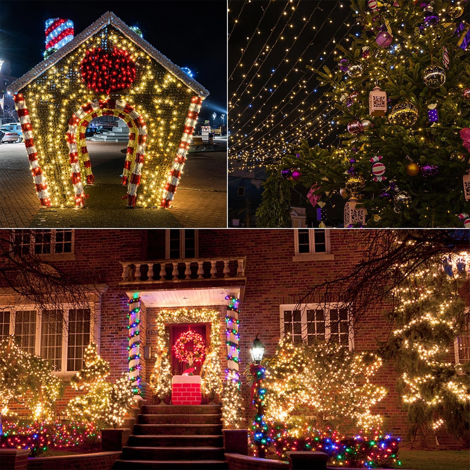 WATERGLIDE 1000 LED Christmas String Lights - 328 FT Waterproof Fairy Lights with Remote & 8 Modes | Warm White Decor for Outdoor Holiday Parties