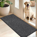 BEQHAUSE Dirt Trapper Door Mat - Non-Slip, Washable, Absorbent Entrance Mat | 20" x 48", Charcoal