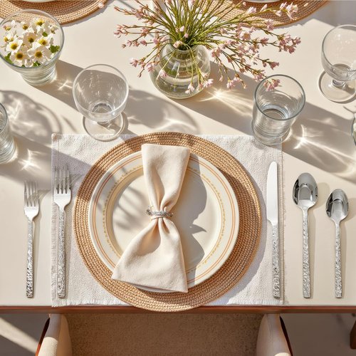 KINGSTONE 40 Pcs Hammered Silverware Set for 8, 18/10 Stainless Steel Heavy Duty Flatware Set, Tableware Cutlery Utensil Sets for Home Restaurant Dishwasher Safe