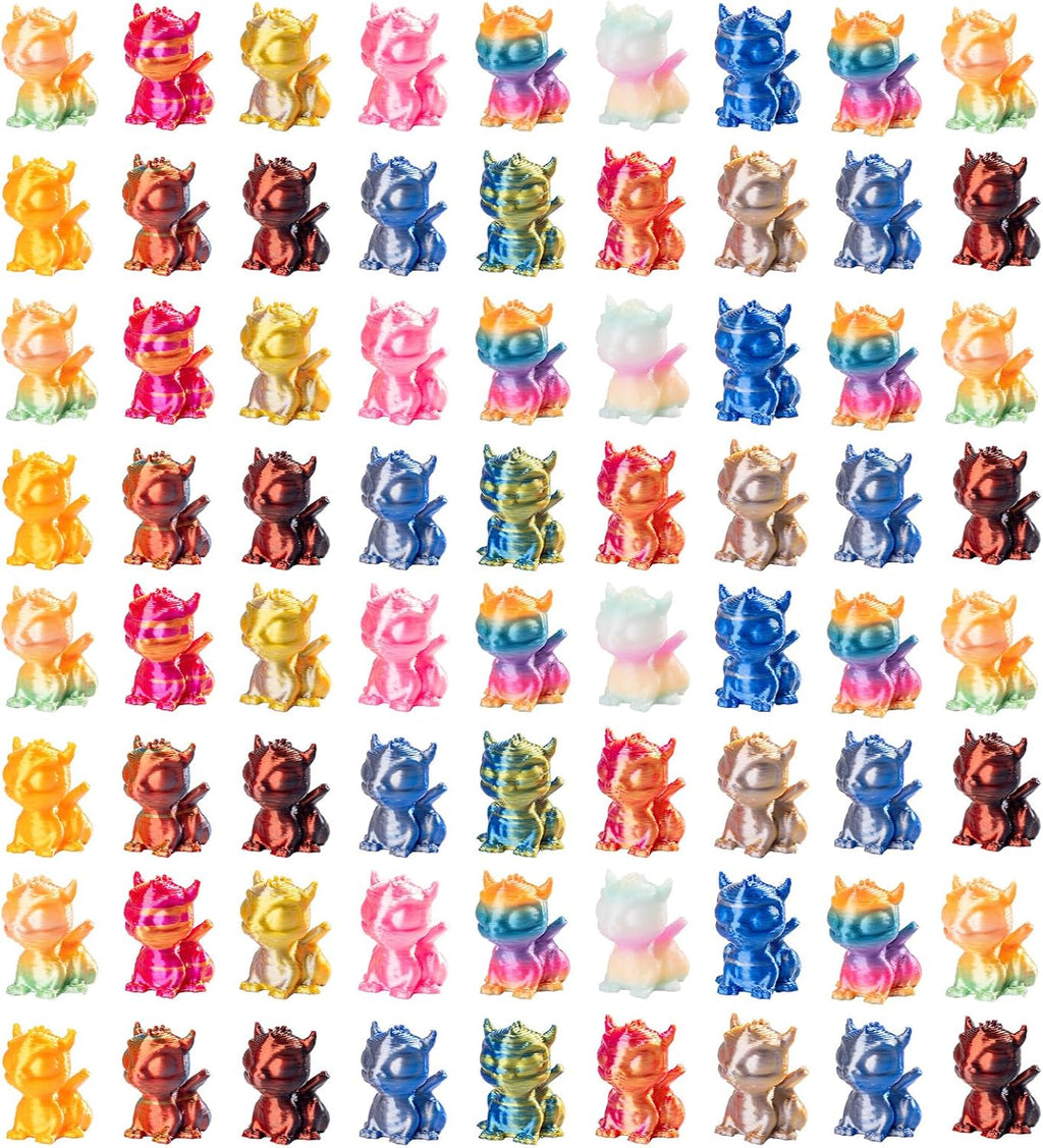 Skiennix Mini 3D Printed Dragon Figurines - 100pcs Tiny Animal Decor for Fairy Gardens & Aquariums