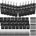 Hollowfly 24 Set / 96 Pcs Christian Church Gifts Plastic Cups with Bible Verse Pens Keychains Notebooks for Women Men Volunteer Christian Party Gifts (Black)