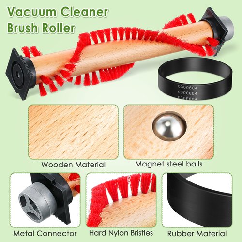 Landhoow XL Vacuum Brush Roller replacement parts with Vacuum Belt Compatible with Oreck XL Parts, Cleaner Belt compatible with 0300604, Upright Replacement Part for House and Office Clean(1 Pack)