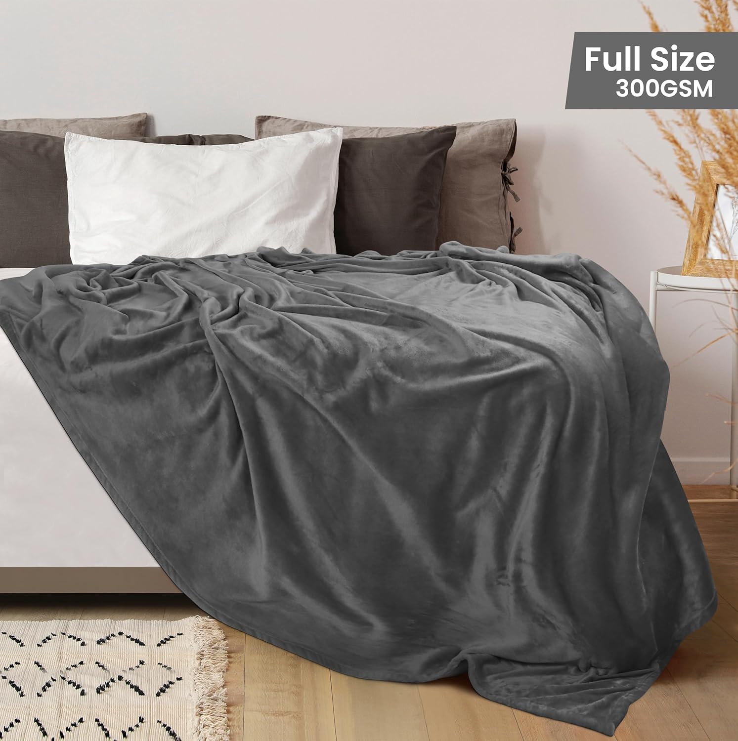 Utopia Bedding Fleece Blanket - Ultra Soft Grey Microfiber | Full Size (90x84 Inches) Cozy All-Season Home Decor Gift