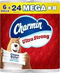 Charmin Ultra Strong Toilet Paper - 6 Mega Rolls = 24 Regular Rolls | 2-Ply, Soft & Durable