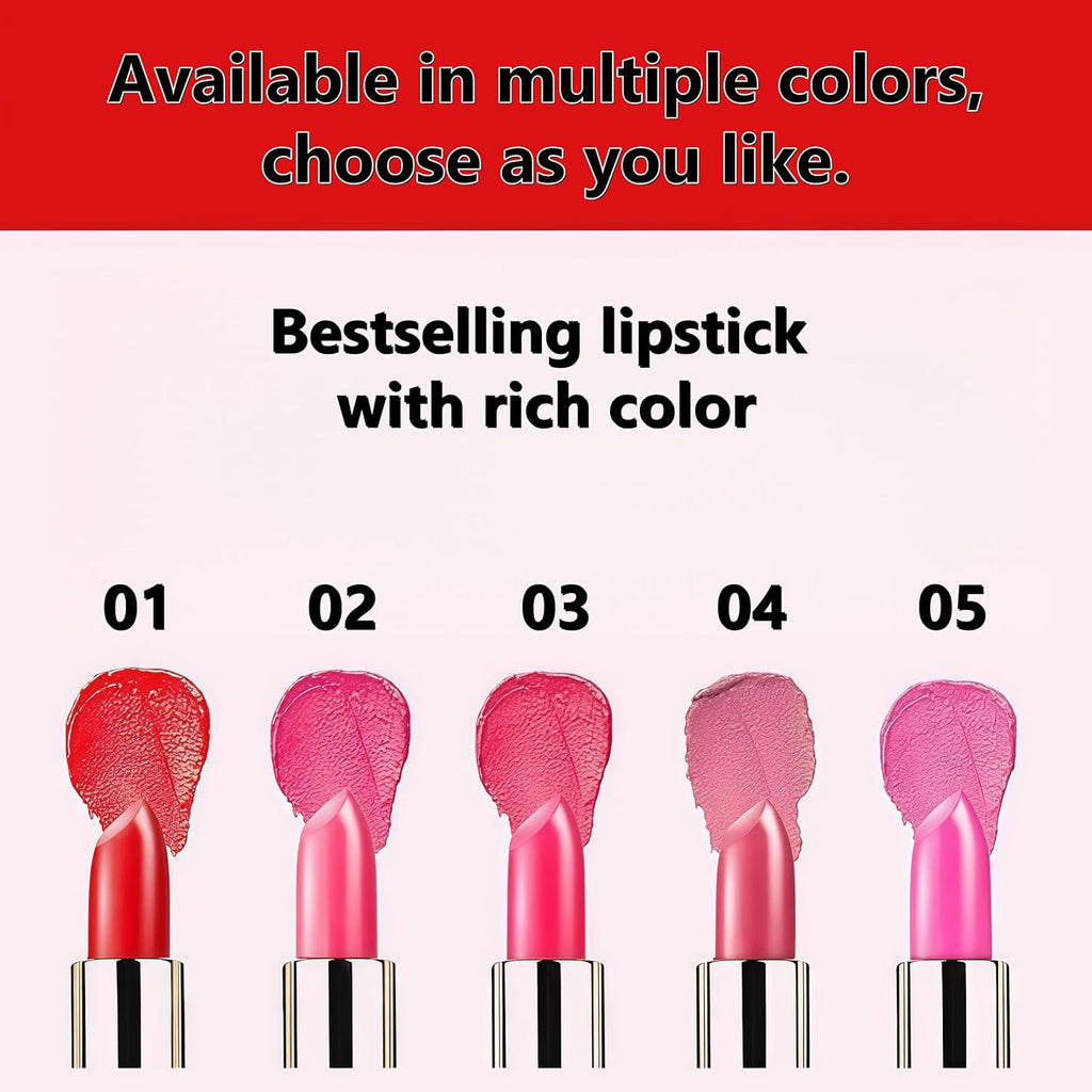 Alobon Long-Lasting Deep Red Lipstick - Moisturizing Formula for Vibrant Color (10* Aunt Color)