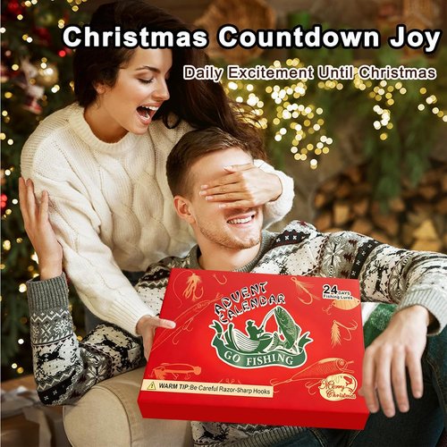 Fishing Advent Calendar 2025 - 24-Day Countdown for Men & Teens | Perfect Christmas Gift with Tackle & Lures