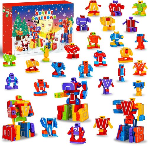 Alphabet Robots | ABC Learning Toys for Toddlers - Deformation Fine Motor Skills | Advent Calendar Gift