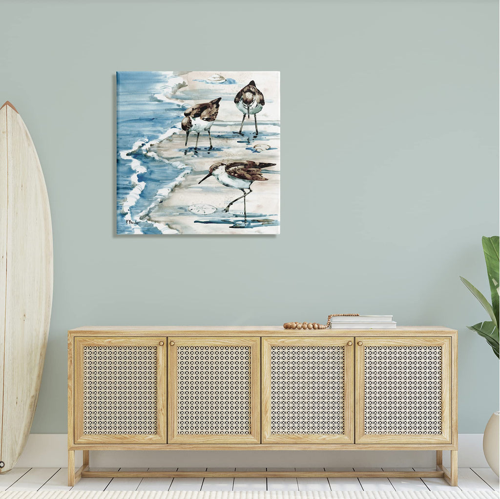 Stupell Industries Rockhampton Sandpipers Beach Grazing Canvas Wall Art, Design by Paul Brent
