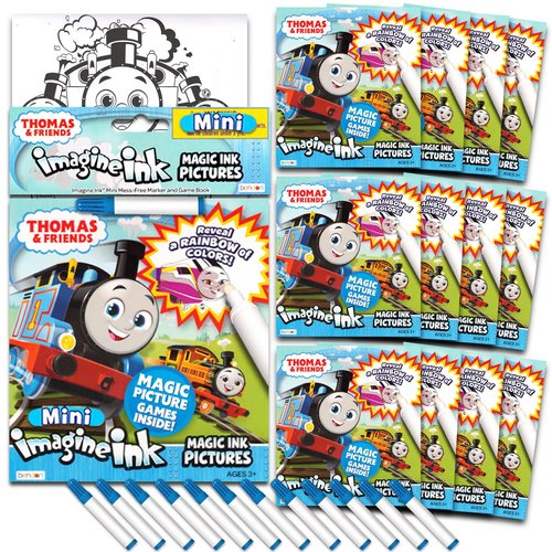 Thomas the Train Imagine Ink Set - Bundle of 12 No-Mess Magic Ink Coloring Books | Thomas the Train Party Favor Pack for Kids