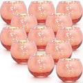 LAMORGIFT 36 Pcs Rose Gold Candle Holders-Rose Gold centerpieces for Birthday Party, Wedding, Bridal Shower, Sweet 16. Mother's Day Brunch Table Decorations